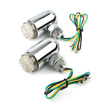 Custom Chrome Running Turn Signal Tail Light for Motorcycle Cruiser (Universal)
