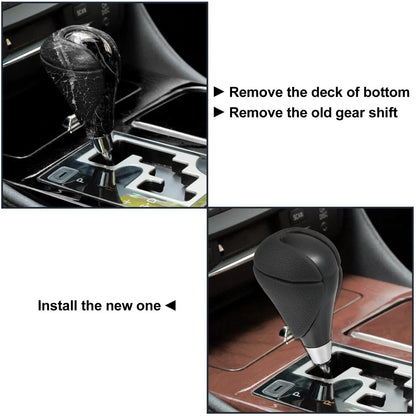 Automatic Gear Shift Knob for Lexus ES350 Faux Leather Black (2007-2012)