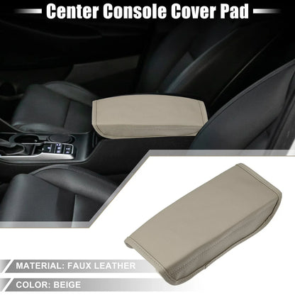Car Center Console Cover Pad for Hyundai Tucson (2022-2023) Faux Leather Beige