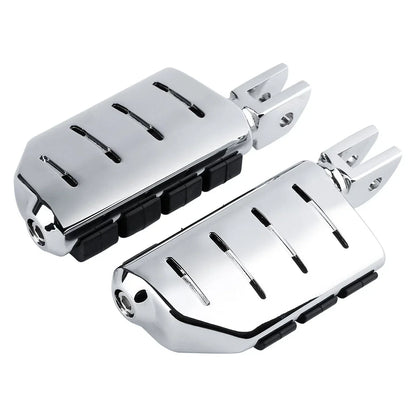 2x Footpegs Footrests Chrome Driver for Harley Softail Street Bob (2018-2025)
