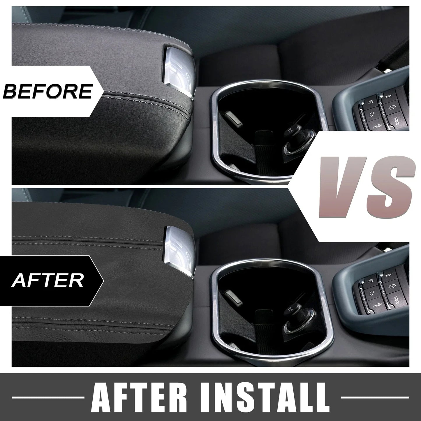 Car Center Console Armrest Cover for Honda Accord (2008-2012) Black