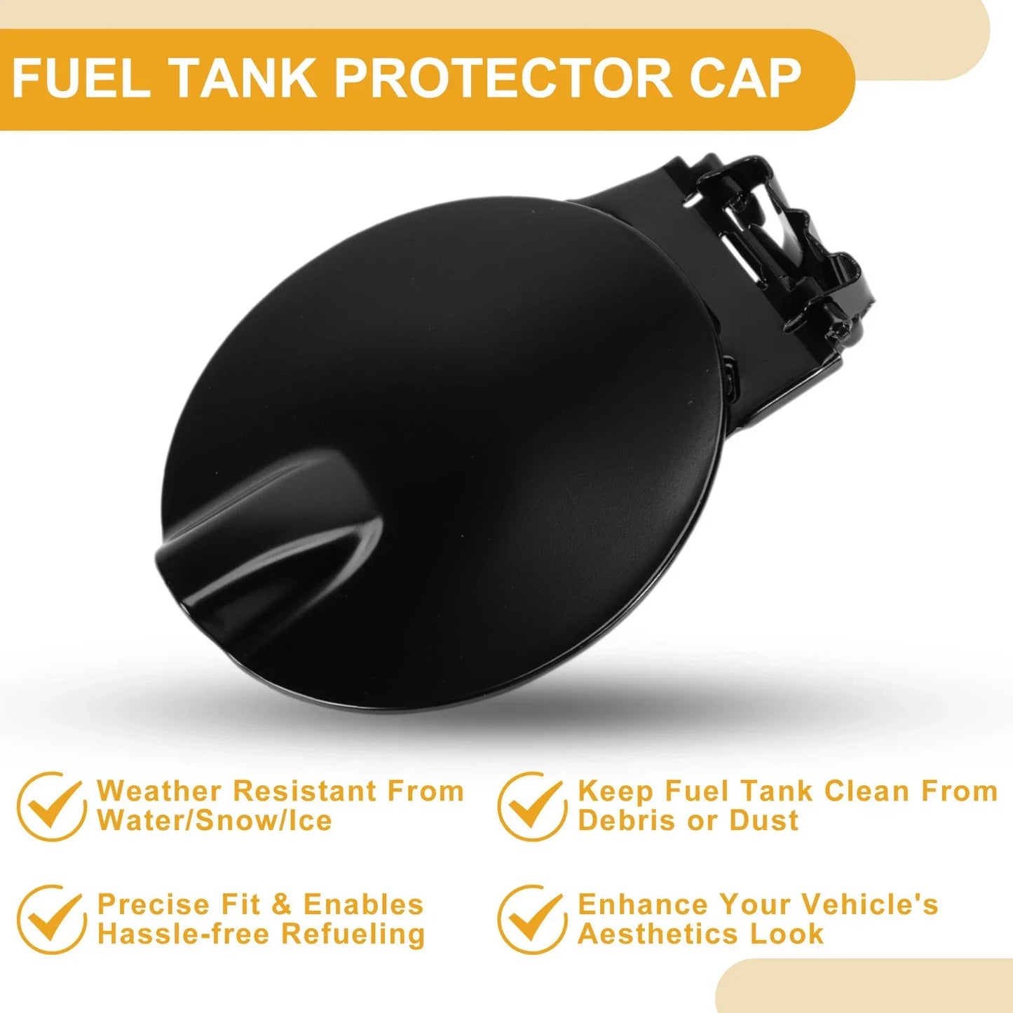 Fuel Tank Door Cap for Chevy Colorado 2004-2012 Fuel Filler Flap Cover Black