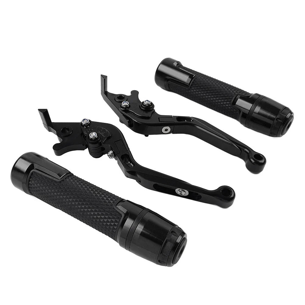 Black Extendable Brake Clutch Levers Grip Set for BMW S1000R S1000RR (2010-2023)