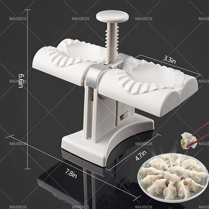 2in1 Dumpling Maker Mould - Double Head Stainless Steel for Kitchen