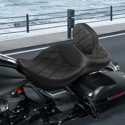 Driver Passenger Seat & Rider Backrest for Harley Road Glide (2009-2023)