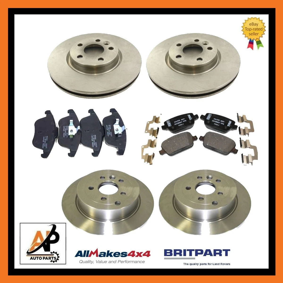 Brake Discs and Pads Full Kit Set for Land Rover Freelander 2 (2006–2014)