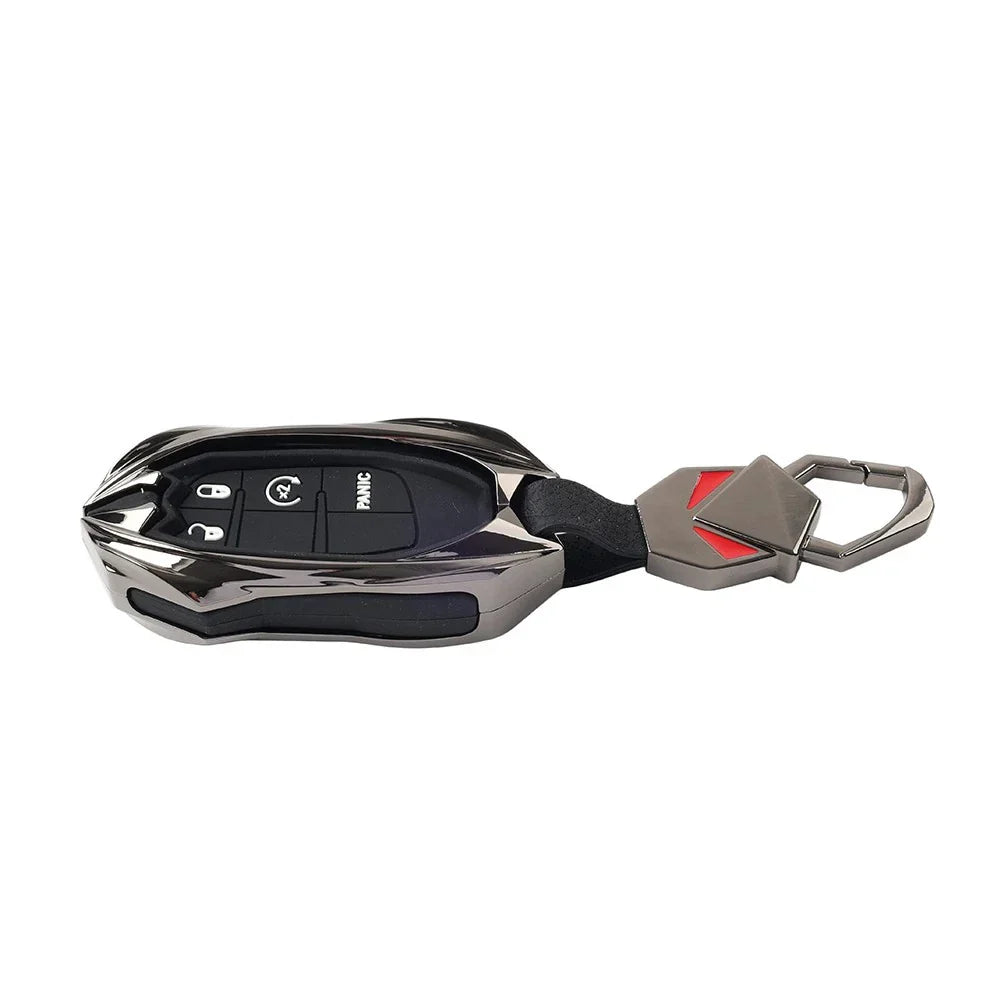 Smart Key Fob Shell Cover Black for Dodge Durango, Jeep Cherokee (2011-2023)