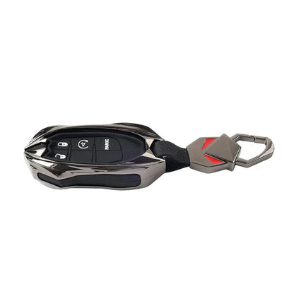 Smart Key Fob Shell Cover Black for Dodge Durango, Jeep Cherokee (2011-2023)
