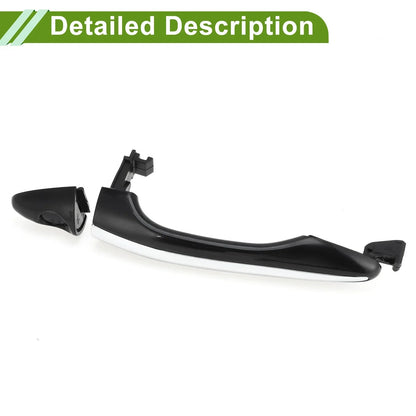 Exterior Door Handle for Hyundai (2015-2020) - Black Silver Tone Front Left