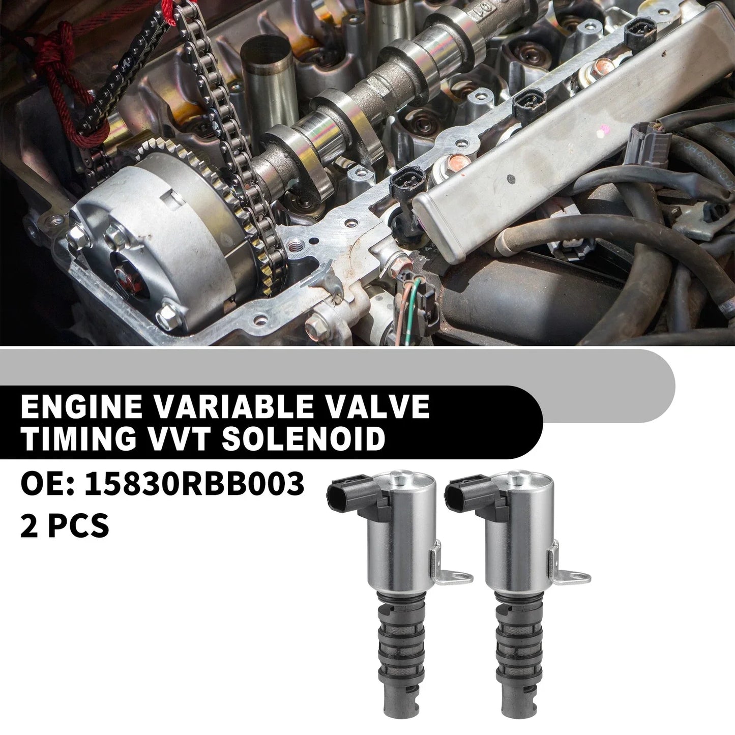 2 x Variable Valve Timing VVT Solenoids for Honda Civic (2013-2015)