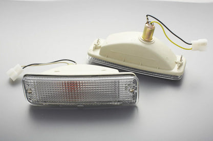 Clear Bumper Bar Indicator Turn Signal Lights for 88-97 Toyota Hilux