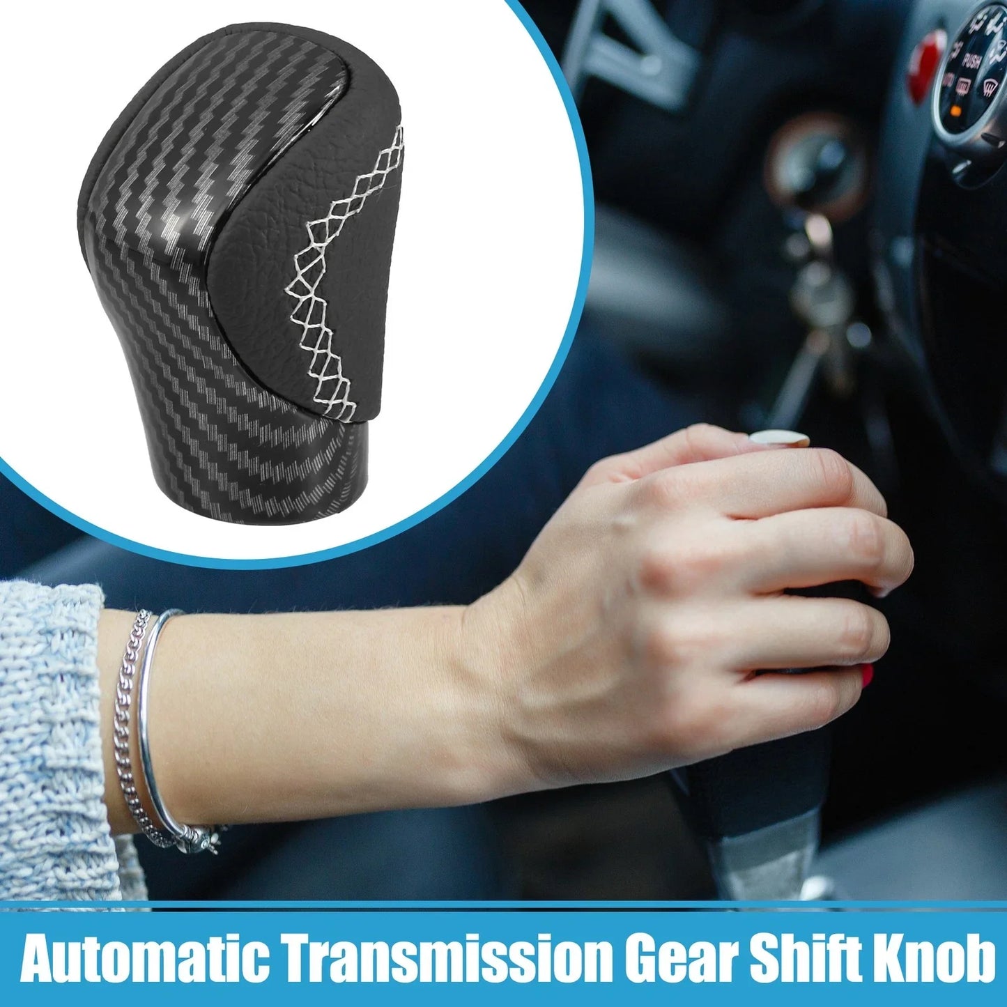 Carbon Fiber Gear Shift Knob Cover for Lexus