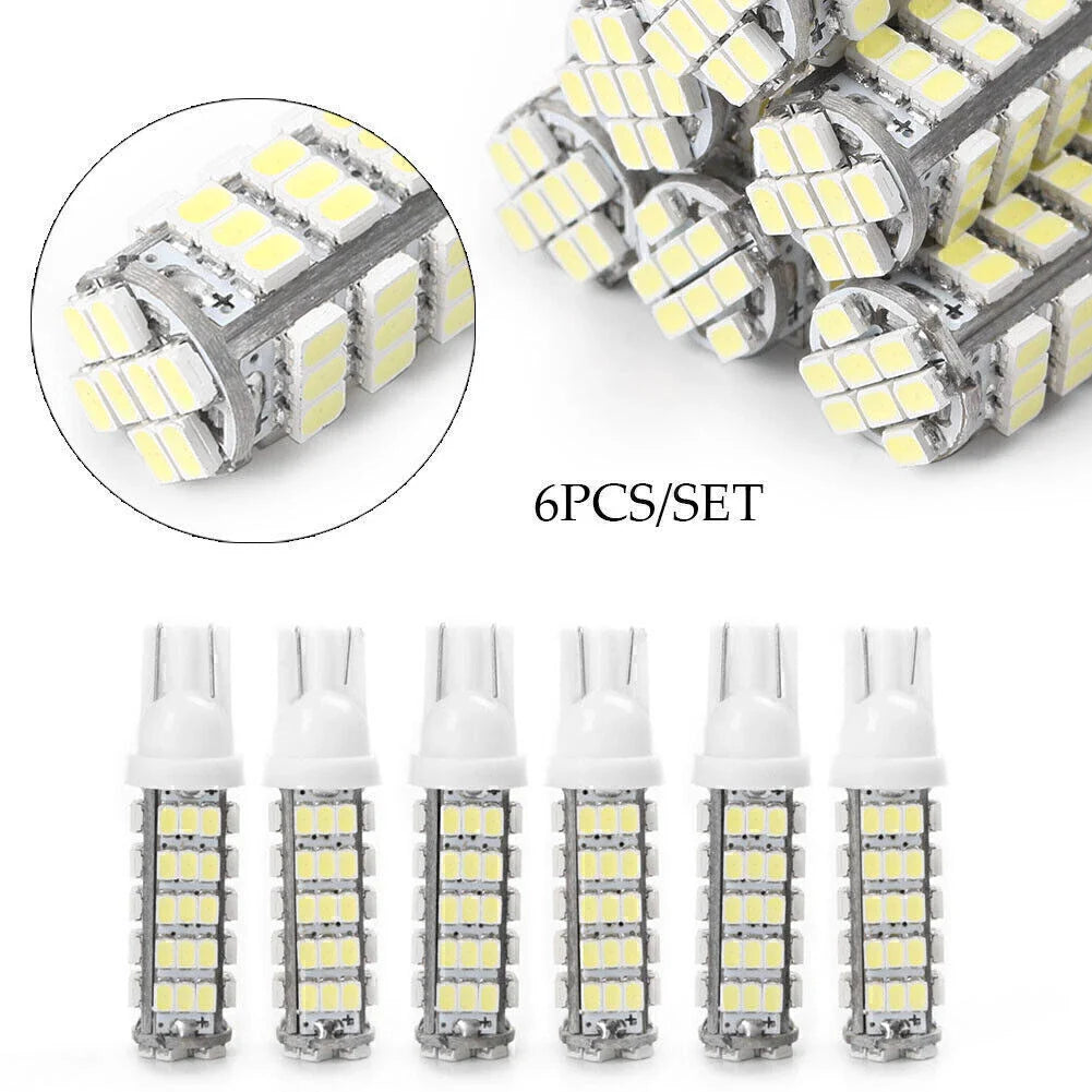 6 x 24V T10 1206 68 SMD LED White Bulbs for Car Door Lights