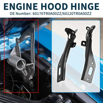 Hood Hinges for Honda Civic 2012-2015 Front Bonnet Bracket 1 Pair
