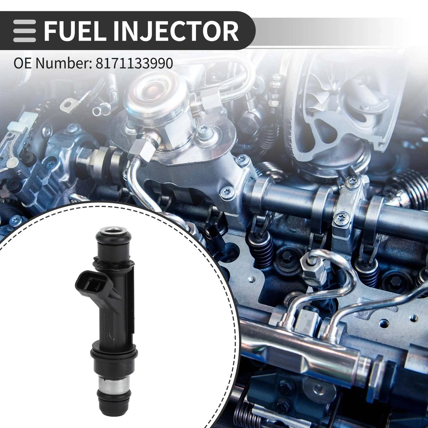 Fuel Injector for Honda Passport EX, LX 1998-2002 3.2L Black 1 x Unit