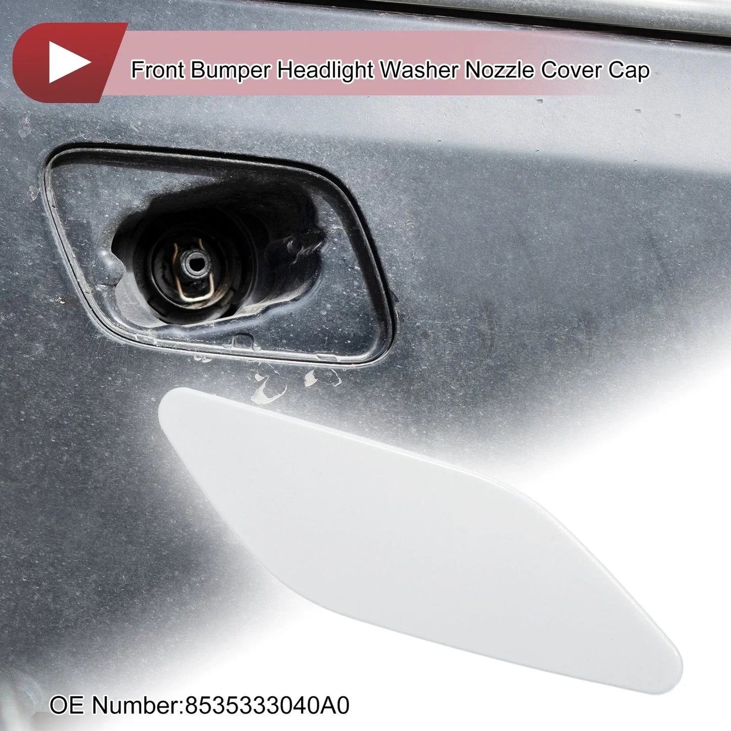 Front Right Washer Nozzle Cover for Lexus ES300h (2019-2022) - White 1 x Cap