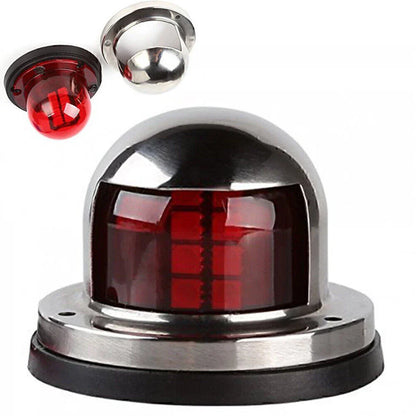 LED Bow Navigation Light for Yacht Marine Boat - Universal Red Stainless Steel