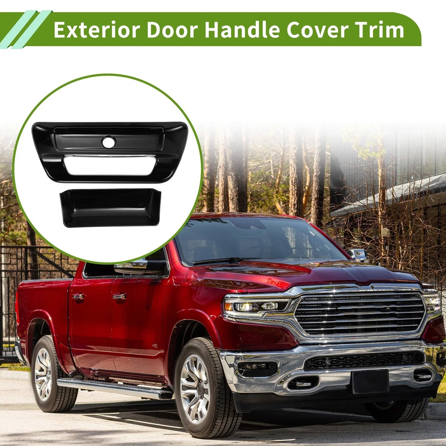 Exterior Door Handle Cover Trim for Dodge Ram 1500 2500 3500