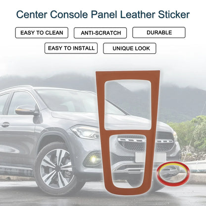 Center Console Panel Sticker for Mercedes-Benz GLA GLB EQA EQB 2020-2024 Brown
