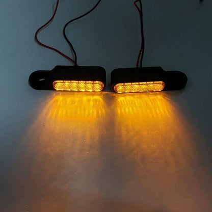 Mini LED Amber Turn Signal Blinker Lights for Motorcycle
