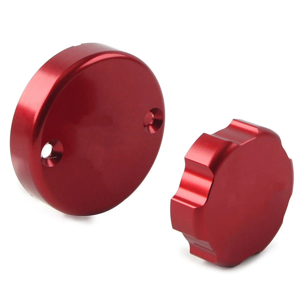 Red Front Brake Clutch Reservoir Cover Caps for Ducati 848 1098 (2008-2013)