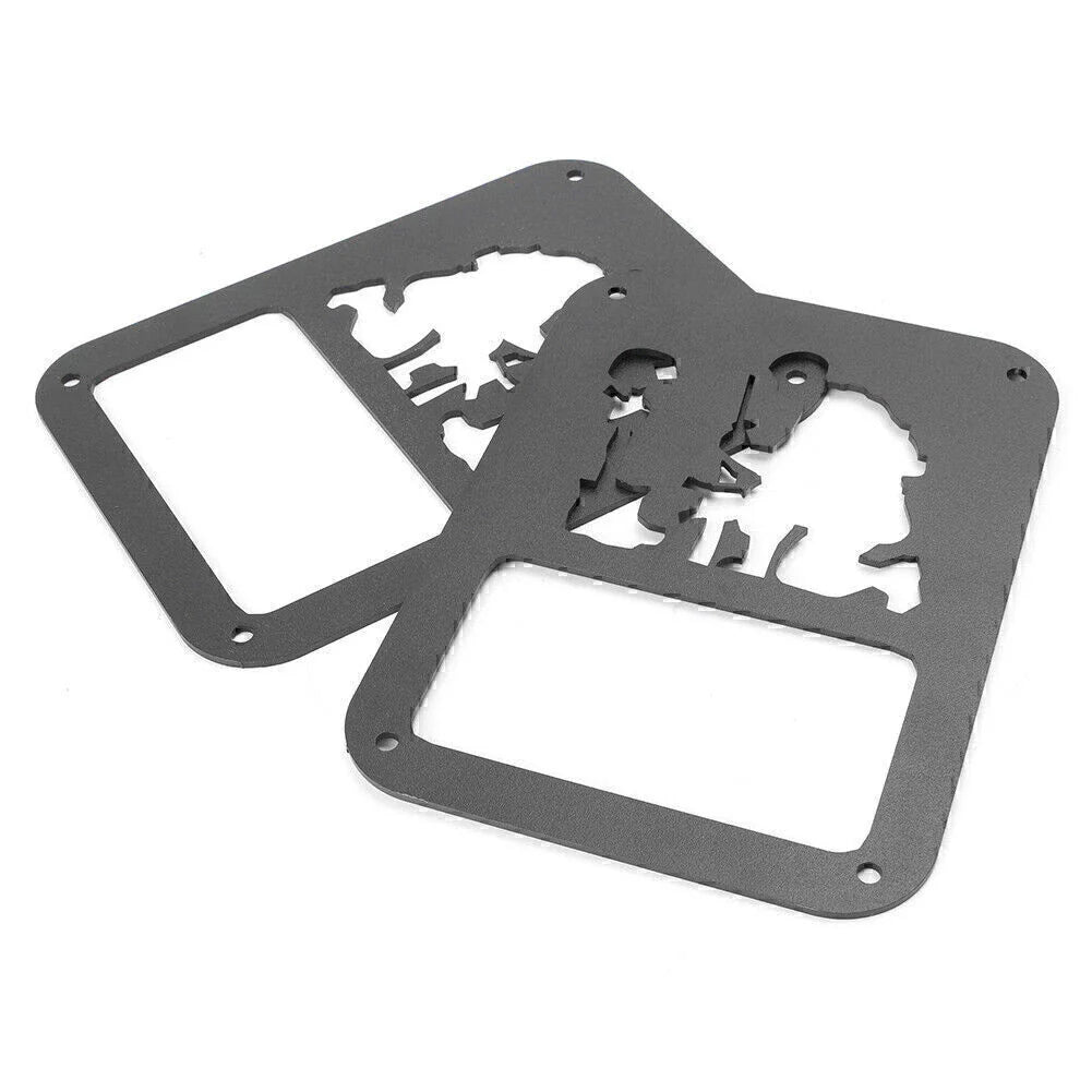 Soldier Style Rear Tail Lamp Guards for Jeep Wrangler JK (2007-2016)