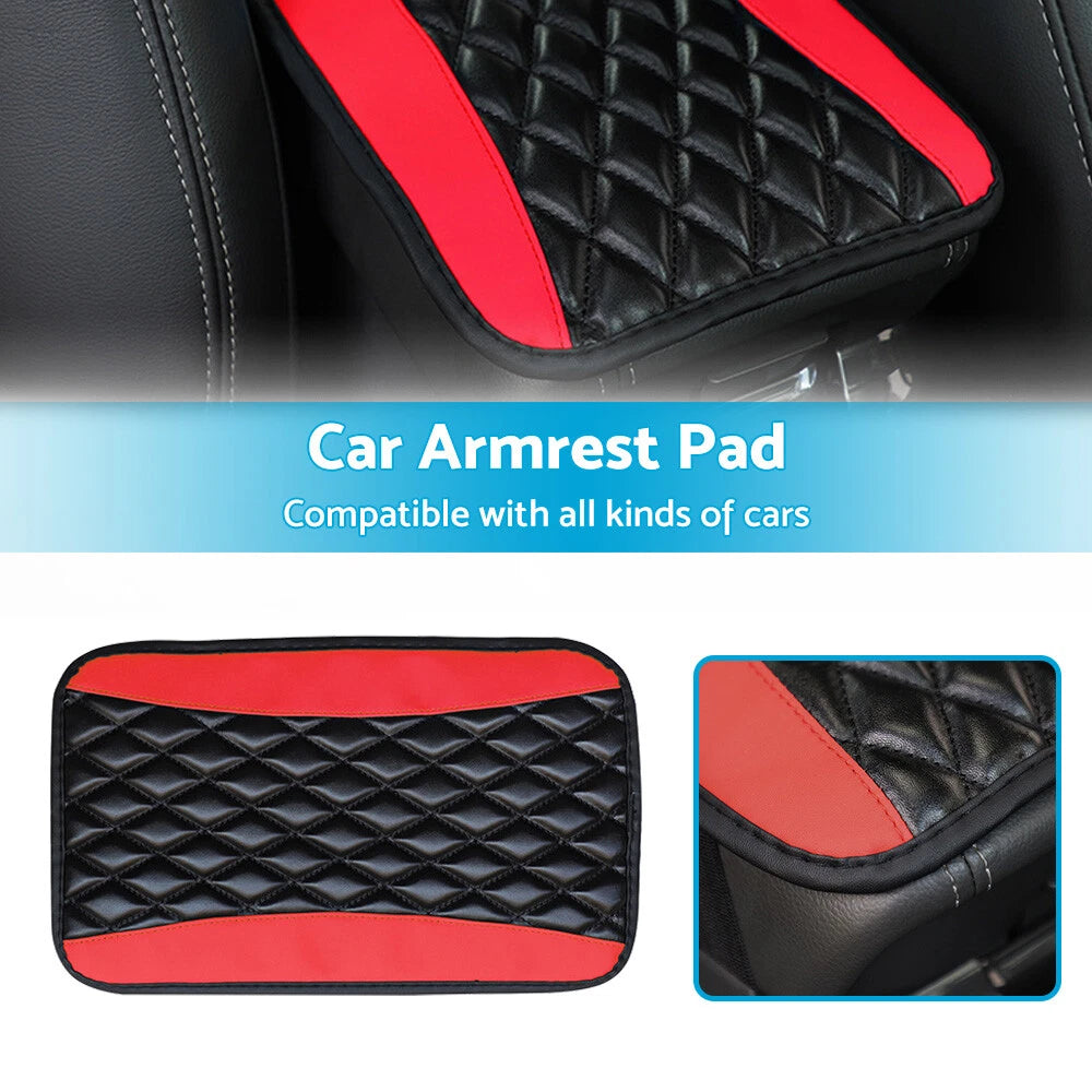 PU Leather Armrest Cushion Cover for Universal Car Center Console Protector