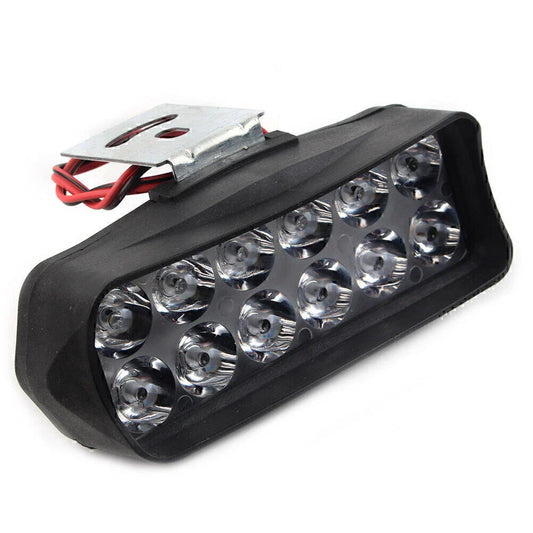 12-LED White Fog Light Headlamp for Motorcycle UTV ATV