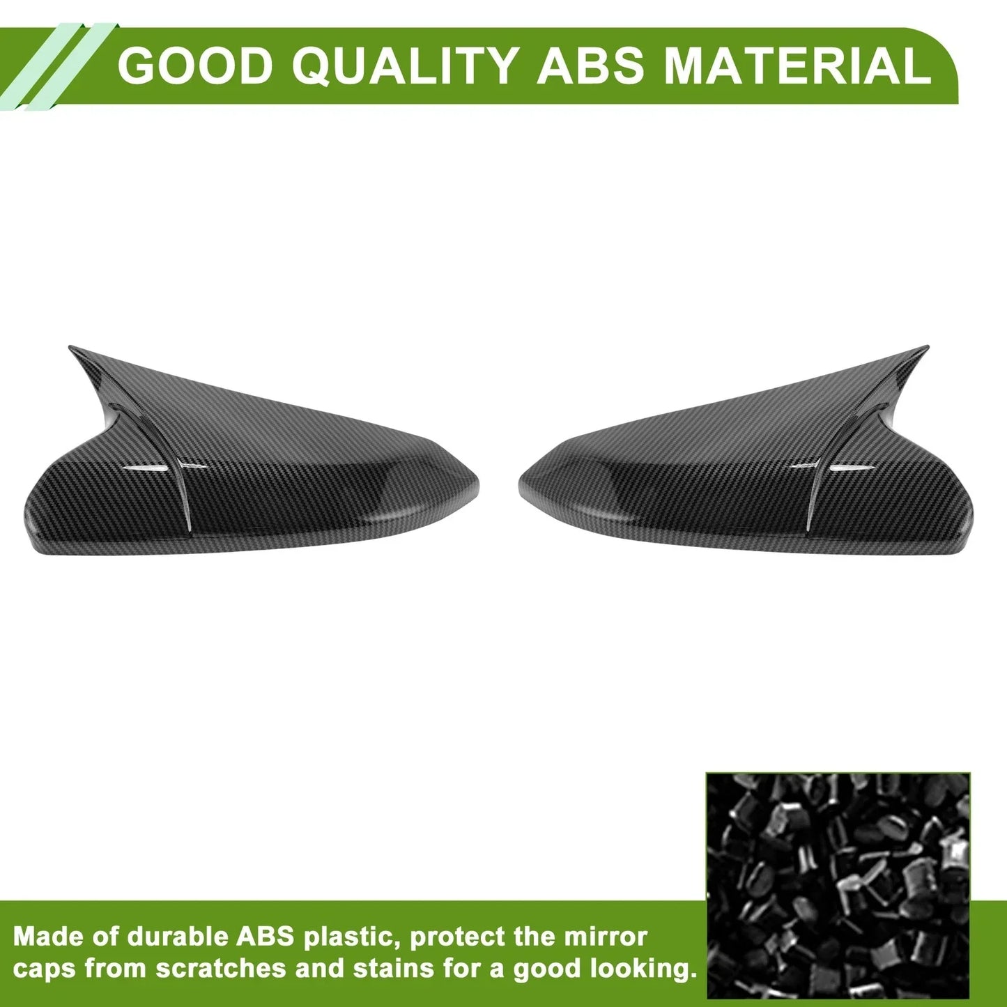 Left Right Side Mirror Cover Caps for Honda 10th Gen Civic (2016-2021)