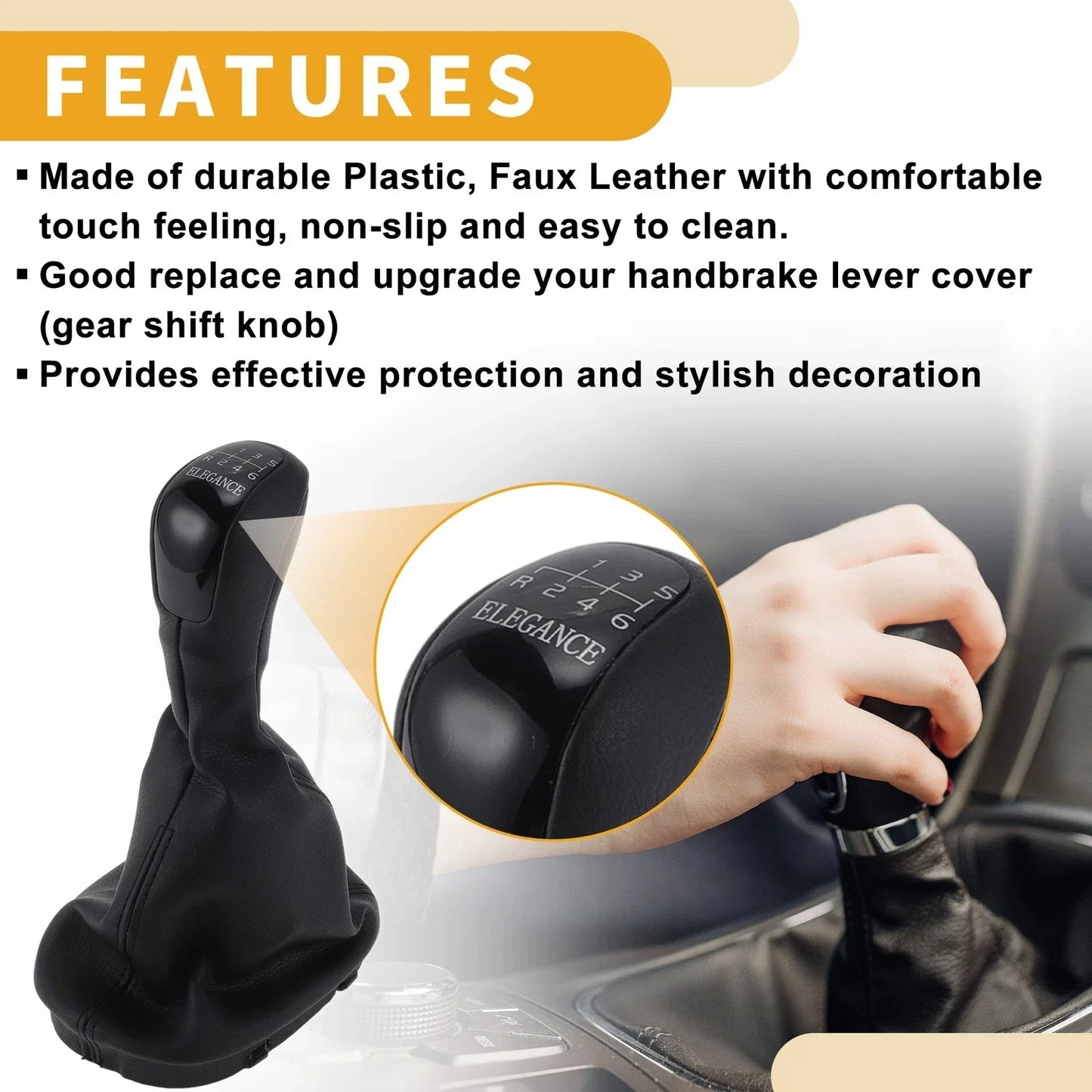 6 Speed Gear Shift Knob & Cover for Mercedes-Benz C-Class (2001-2007)