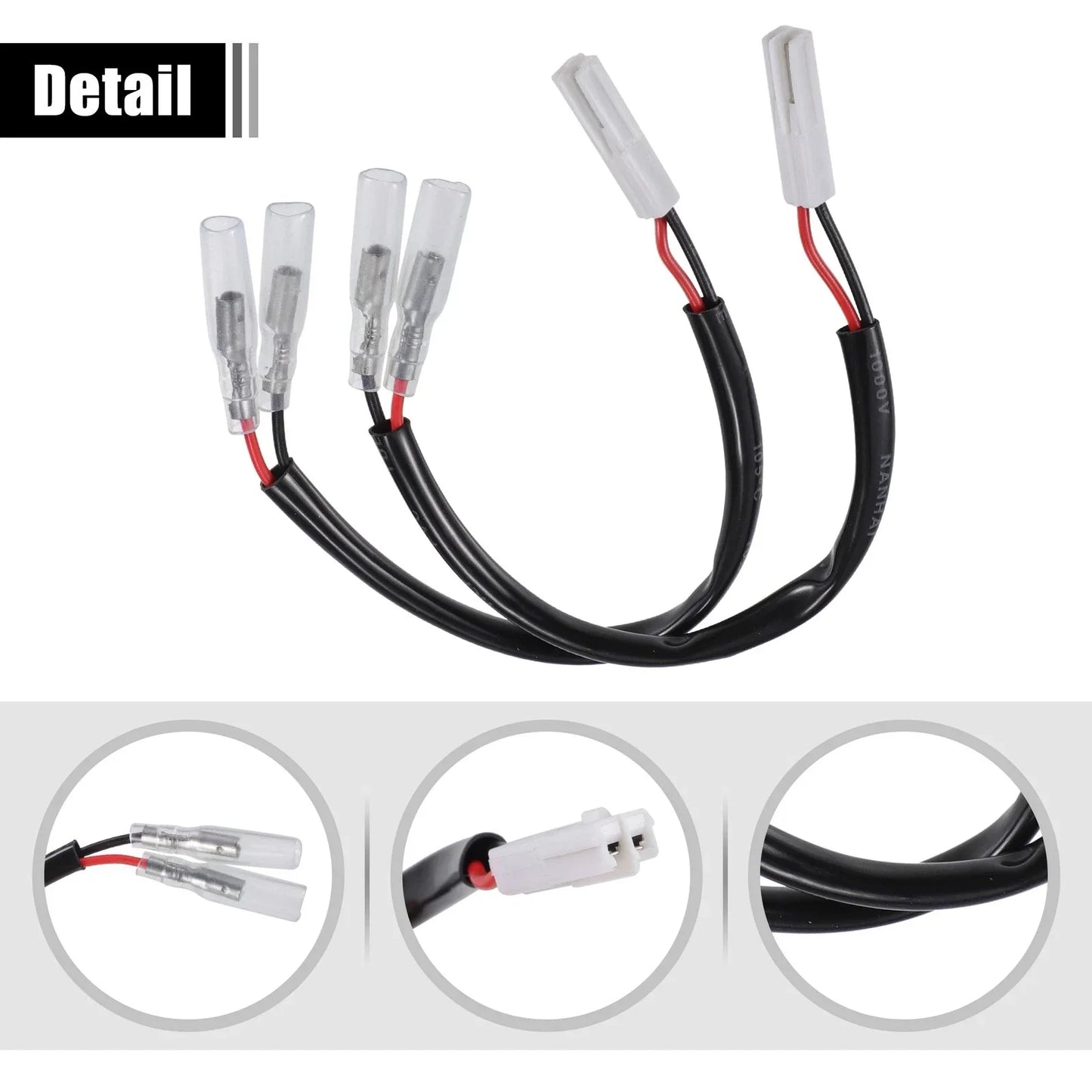 Motorcycle Turn Signal Cable Adapter Connector for Honda  - 4 x Pcs