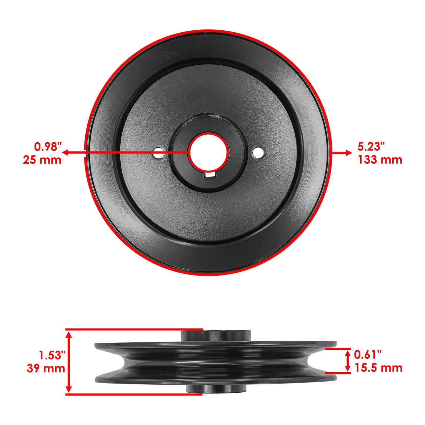 Deck Spindle Blade and Pulley Replacement for Ferris FW25 FW35 (2005–2005)