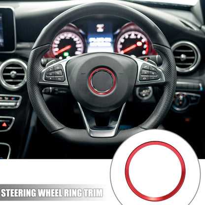 Red Steering Wheel Ring Cover Trim for Mercedes Benz C Class C200L E300L GLA220