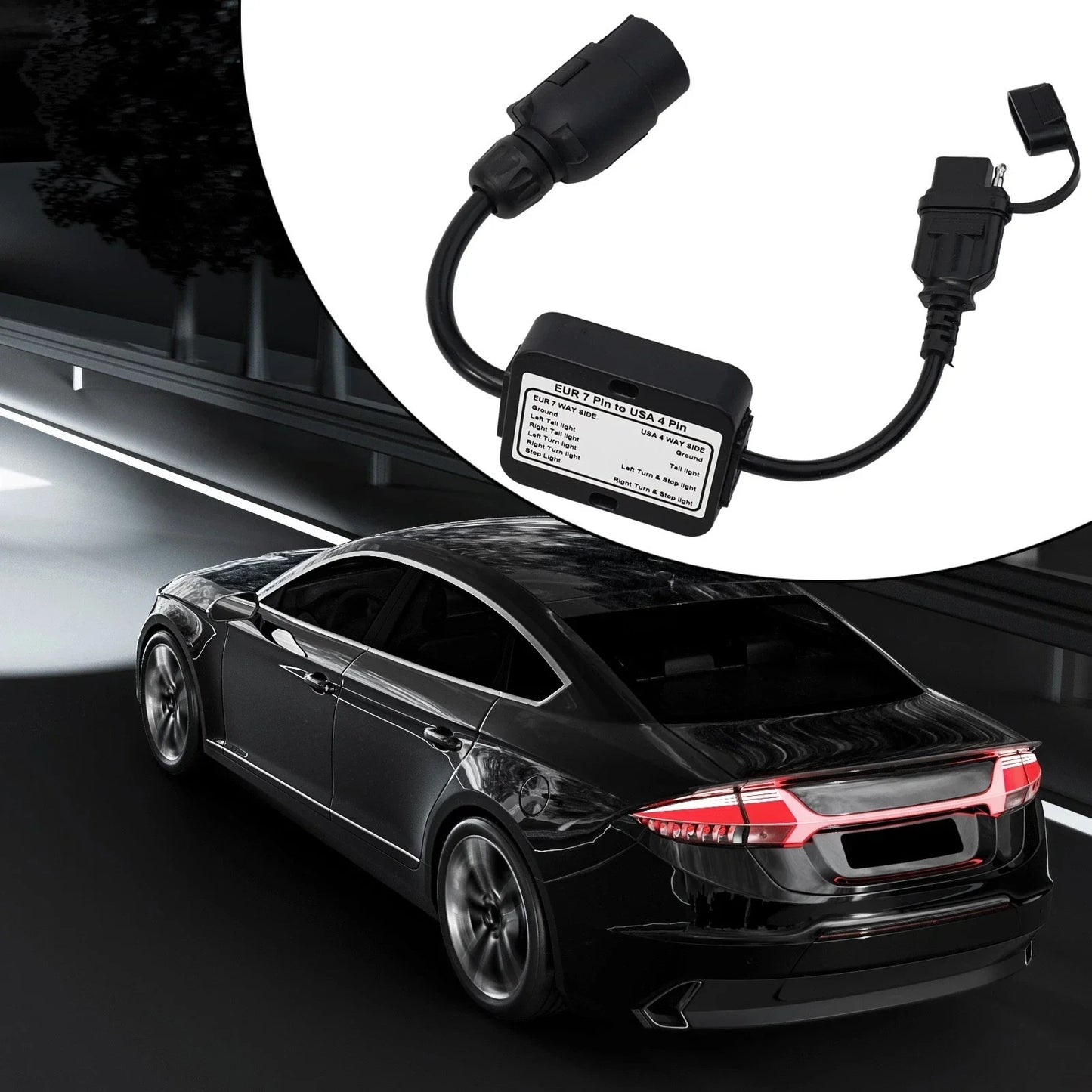 Converter Parts Round Trailer Light 7-Pin for Car