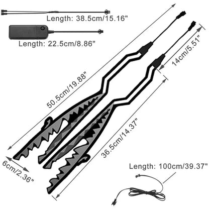 LED Night Signal Light Strip for Motorcycle Helmet Shark