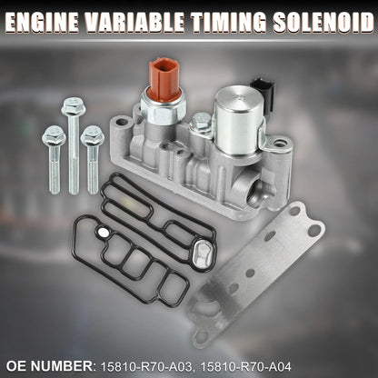Engine Variable Timing Solenoid Assembly Set with Gasket for Honda (2016-2021)