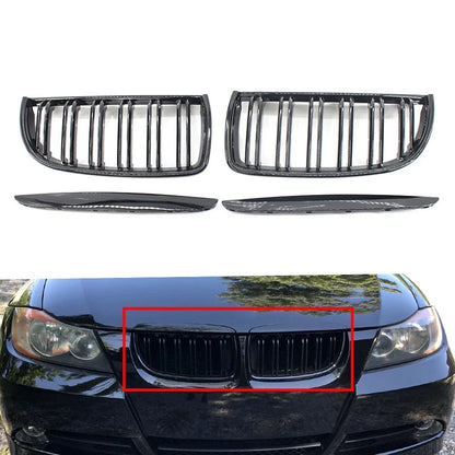 Dual Slat Front Kidney Grille for BMW 3-Series E90 E91 (2005-2008)