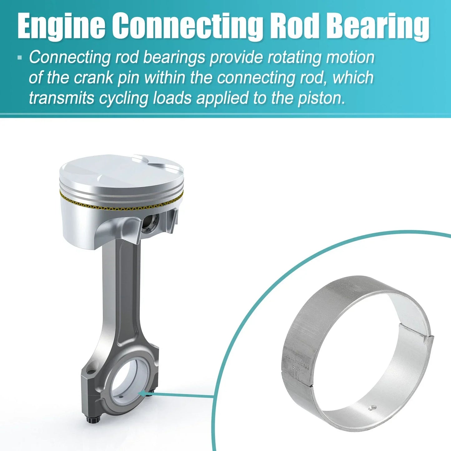 8 x Connecting Rod Bearings for Hyundai Santa Fe Tucson (2012-2018)