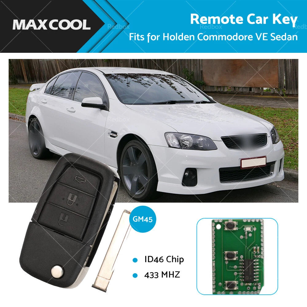 433 MHz Complete Flip Key & Remote for Holden Commodore VE (2006-2013)