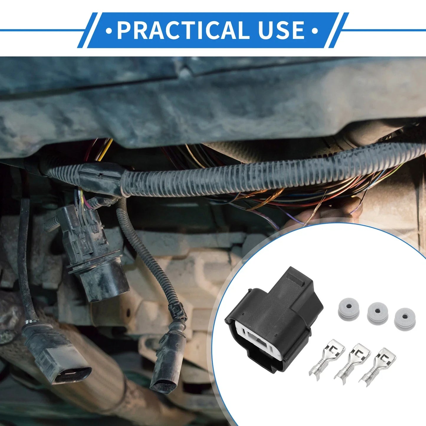 3 Pin Radiator Cooling Fan Connector Plug for Hyundai - 1 Set