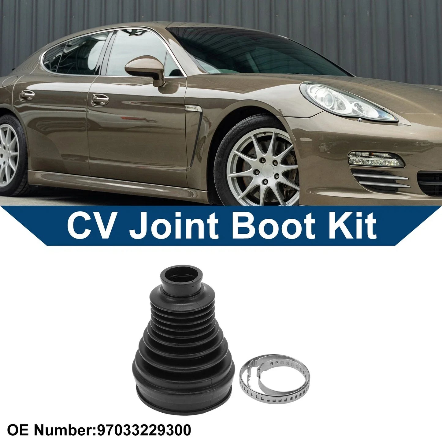 Inner CV Joint Boot Kit w/ Clamps for Porsche Panamera (2011-2016)