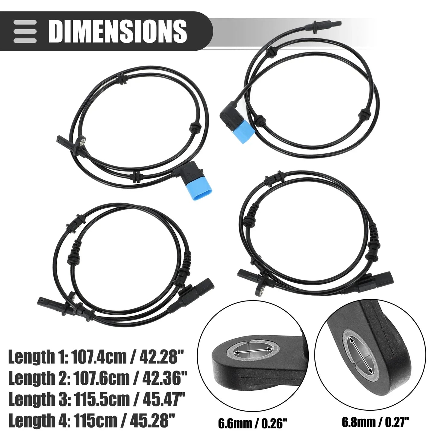 ABS Sensor Set for Mercedes-Benz CLA45 (2014-2019) - 4 x Sensors