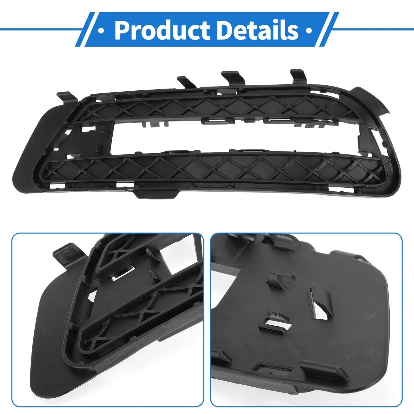 Front Left Fog Light Grill for Mercedes-Benz E350 (2009-2016) Black
