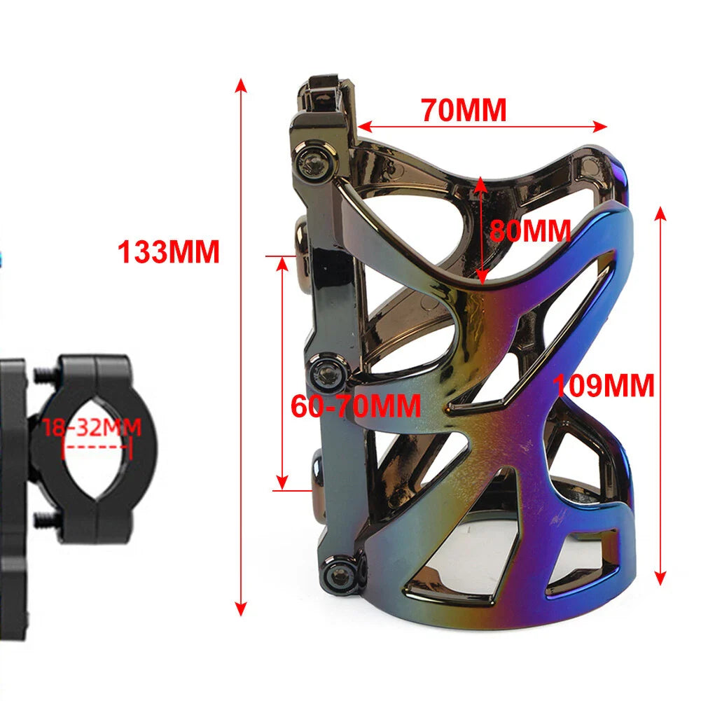 Cup Holder Handlebar Mount for ATV Bike Motorcycle (Fits Various Models)