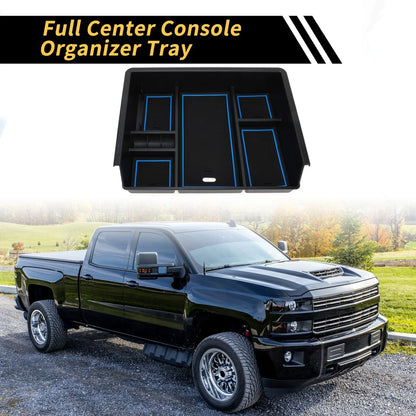 Center Console Organizer Box Tray for Chevy Silverado & GMC Sierra (2014-2023)