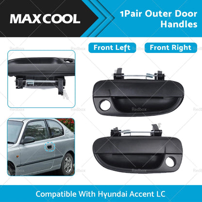 Pair Black OUTER Door Handles for Hyundai Accent LC (2000-2006)