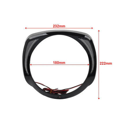 LED Headlight Bezel Trim Ring for Harley Touring Street Glide (2014-2023)