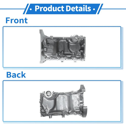 Engine Oil Pan for Honda Civic 2006-2011 - 1 x Steel Silver Tone