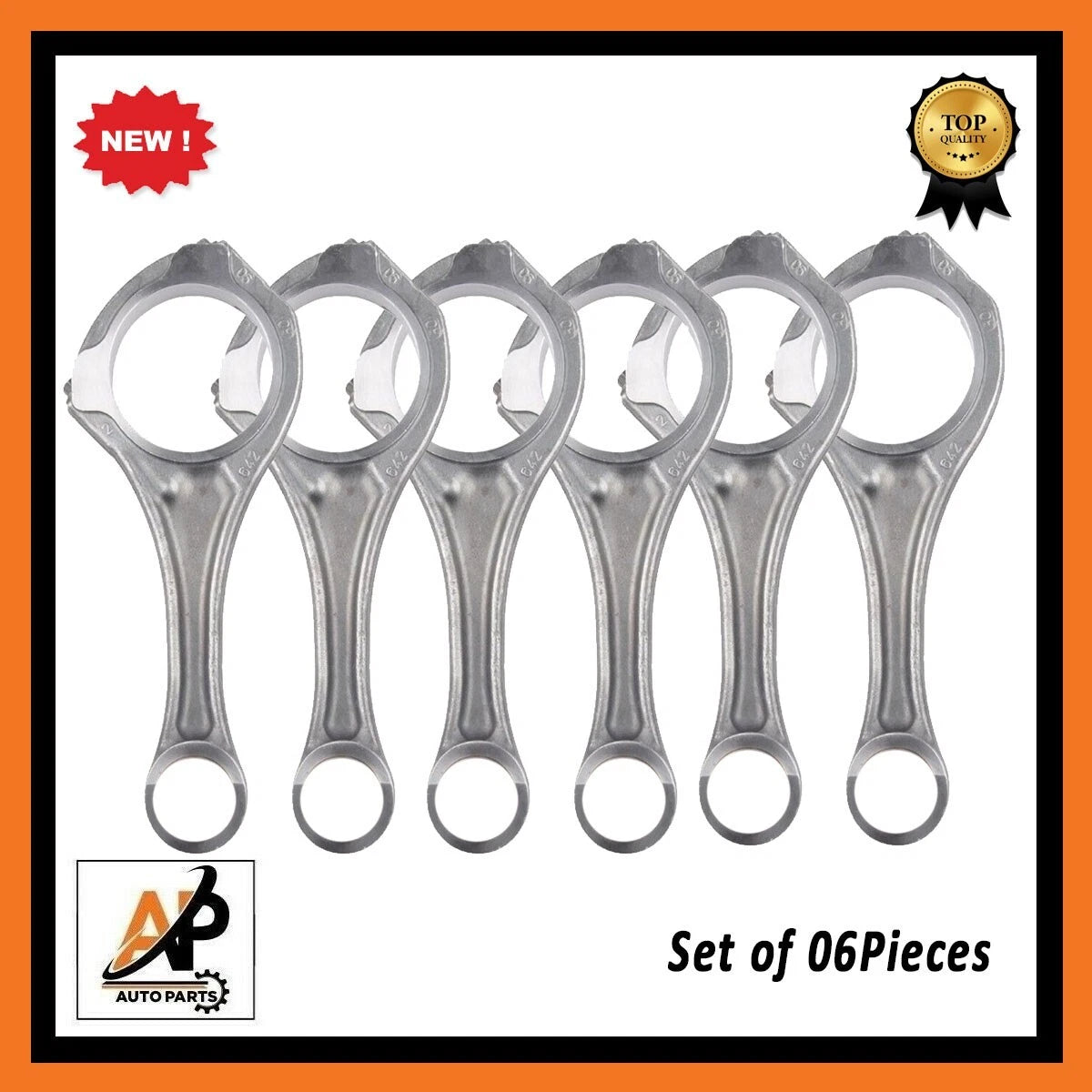 Connecting Rod Set 6 Piece Replacement for Mercedes-Benz Sprinter OM642 (2007–2018)