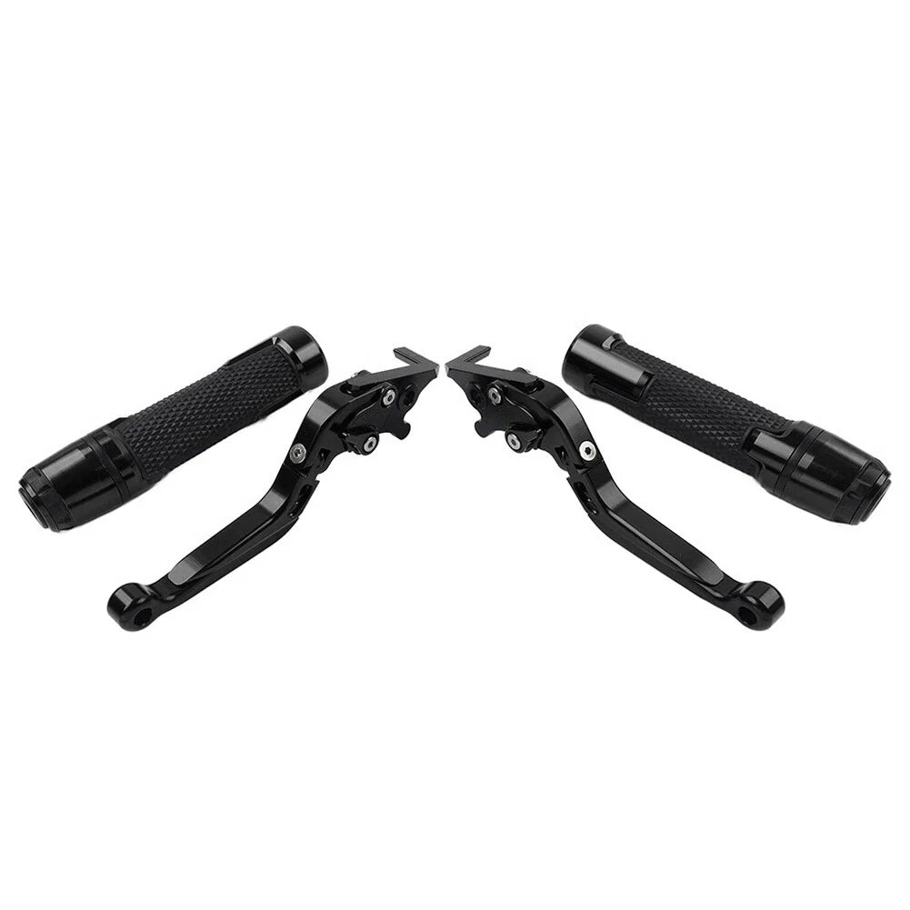 Black Extendable Brake Clutch Levers & Grips for Kawasaki Z1000 (2010-2023)